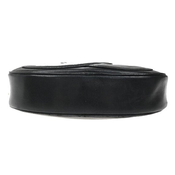 CHANEL CC Logo Tassel Oval Chain Shoulder Bag Leather Black GHW Vintage 395RL384 - Picture 6 of 16